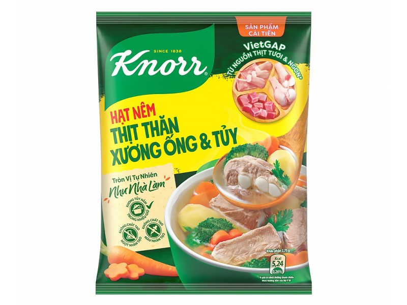 Hạt nêm Knorr thịt thăn, xương ống, tủy gói 400g