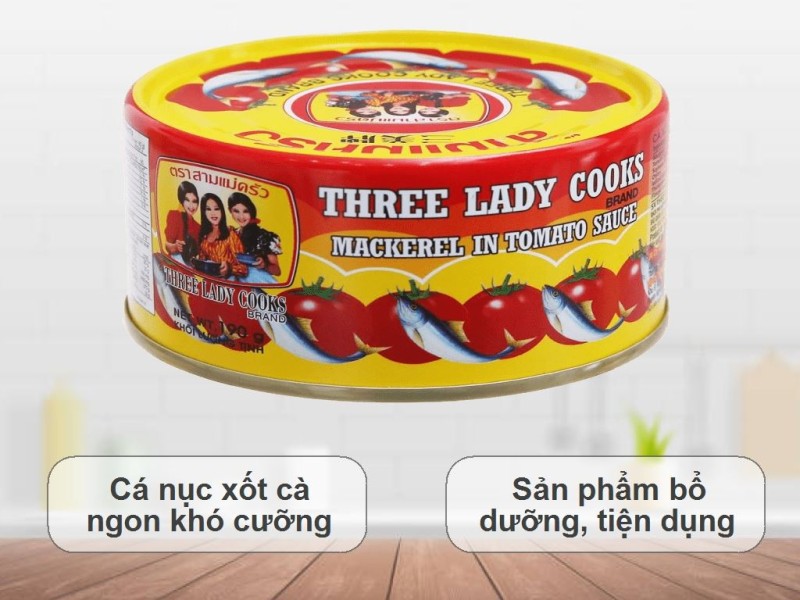 Cá nục xốt cà 3 Cô Gái hộp 190g